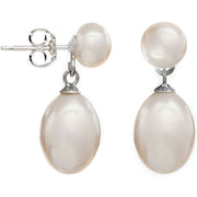 Pearls of the Orient Gratia 6mm Freshwater Pearl Stud Drop Earrings - White