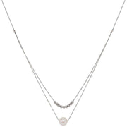 Pearls of the Orient Gratia Double Chain Freshwater Pearl Necklace - Silver