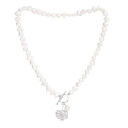 Pearls of the Orient Vita Freshwater Pearl Cherry Blossom Charm Necklace - Silver/White