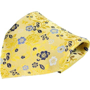 Posh and Dandy Floral Luxury Silk Pocket Square - Bright Gold