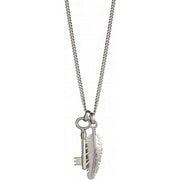 Simon Carter Key and Feather Necklace - Silver