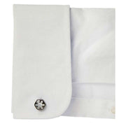 Simon Carter Radial Mother of Pearl Cufflinks - Grey/White