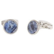 Simon Carter Sodalite Rope Edge Cufflinks - Blue