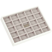 Stackers Classic 25 Section Earrings Box - White/Grey