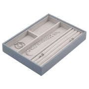 Stackers Classic 4 Section Jewellery Tray - Dusky Blue/Grey