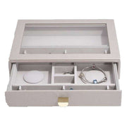 Stackers Classic Charm Glass Lid Drawer - Taupe Beige