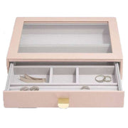 Stackers Classic Ring and Bracelet Glass Lid Drawer - Blush Pink