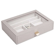 Stackers Classic Ring and Bracelet Glass Lid Drawer - Taupe Beige