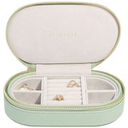 Stackers Oval Travel Jewellery Box - Sage Green