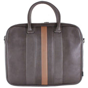 Ted Baker Nevver Striped Document Bag - Chocolate Brown