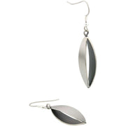 Ti2 Titanium 3D Drop Earrings - Black