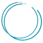 Ti2 Titanium Extra Large Hoop Earrings - Kingfisher Blue