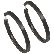 Ti2 Titanium Large Hoop Earrings - Black