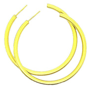 Ti2 Titanium Large Round Hoop Earrings - Yellow