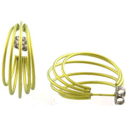 Ti2 Titanium Large Wire Hoop Earrings - Yellow