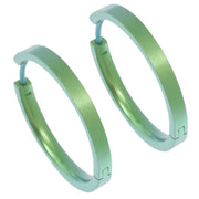 Ti2 Titanium Medium Full Hoop Earrings - Fresh Green