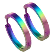 Ti2 Titanium Medium Full Hoop Earrings - Multi-colour