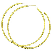 Ti2 Titanium Medium Twisted Hoop Earrings - Yellow