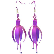 Ti2 Titanium Woodland Fuchsia Drop Earrings - Pink