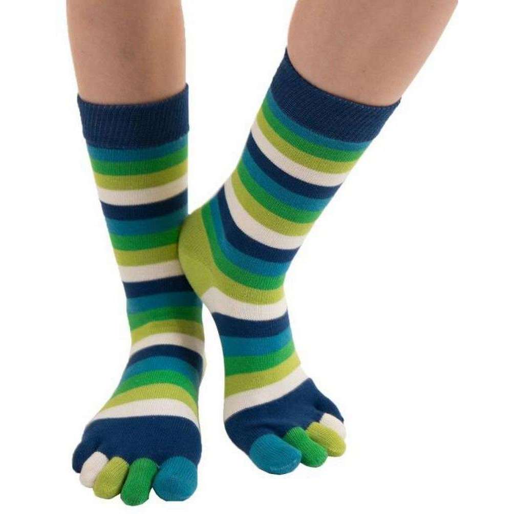 Mens Multi-colour TOETOE Stripy Rainbow Toe Socks — KJ Beckett