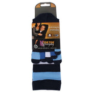 TOETOE Stripy Denim Toe Socks - Blue