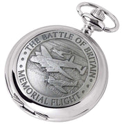 Woodford Memorial Flight Chrome Plated Full Hunter Quartz Pocket Watch - Silver