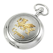 Woodford Welsh Dragon Quartz Chain Pocket Watch - Silver/Gold
