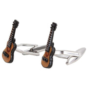 Zennor Acoustic Guitar Cufflinks - Brown/Black