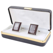 Zennor Keep Calm and Drink Beer Cufflinks - Caramel
