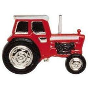 Zennor Tractor Tie Tac - Red